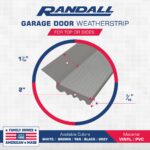 Randall Manufacturing V-37, 7-Feet Dual Vinyl Garage Door Seal for Top and Sides (Grey) - Image 2