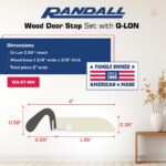 Wood Door Stop Set with White Kerf Weatherstrip (3 Piece Set) - Image 4