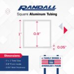 Randall Manufacturing Co., Inc | Aluminum Structural Sections | 6’ x 1” Square Tubing | .050” Wall | Clear Anodized Aluminum | Easy to Clean & Paint | Great for Commercial & At Home Projects - Image 2