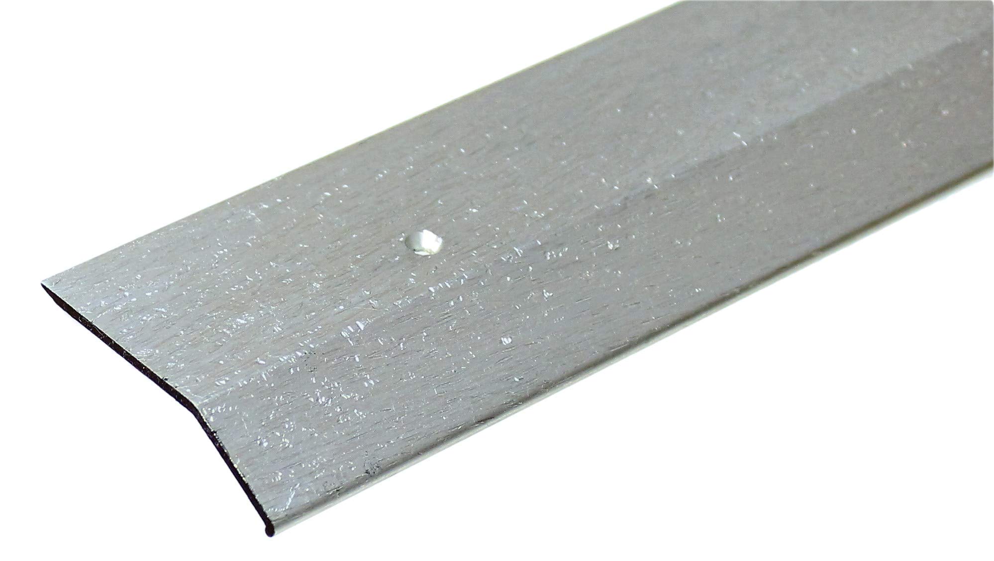 Version 1.0.0 6 FT - 1" Hammered Silver Finish Carpet Bar/Transition Strip - Image 1