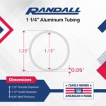 1 1/4" Diameter x .050" Wall Aluminum Tubing 6063 Alloy T-6 Temper (Mill Finish, 6 FT Long) - Image 2