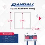 Randall Manufacturing Co., Inc | Aluminum Structural Sections | 4’ x ¾” Square Tubing | .050” Wall | Clear Anodized Aluminum | Easy to Clean & Paint | Great for Commercial & At Home Projects - Image 2