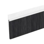 Heavy Duty Brush Door Sweep | Aluminum Holder with 3" Extra-Long Polypropylene Bristles | Weather Stripping Door Bottom Seal for Large Gaps – Exterior & Interior Doors (Clear Anodized, 48")