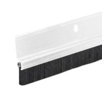 36 Inch Brush Door Sweep for Bottom of Door Exterior – Anodized Aluminum Door Sweep with Black Brush Seal, Door Brush Sweep for Interior, Exterior, Screen & Storm Doors –