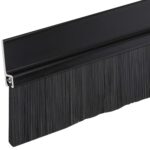 Adhesive Backed Brush Sweep Door Sweep (Black, 3 FT - 1 1/2" Long Brush)