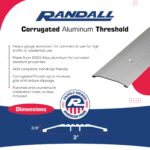 3" Wide x 3/8" High Corrugated Aluminum Threshold (72 3/4" Long) - Image 2