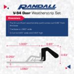Aluminum and Q-LON Weatherstrip Door Stop Set 2-84" Pieces and 1-36" Piece (Silver and Black) - Image 3