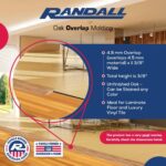 4.5MM Oak Overlap Edging for Laminate Floor and Luxury Vinyl Tile (6 FT, Unfinished) - Image 2