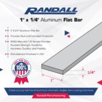 6 FT - 1" x 1/4" Aluminum Flat Bar 6063 Alloy T-6 Temper - Image 2