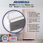 Randall Manufacturing Co., Inc | Door Sweeps – Aluminum & Brush | Brush Sweeps for Gaps Up to 1 1/2” | Clear Satin Anodized Trim with Black Brush | 3 Feet | Fill Gaps & Keep Unwanted Debris Out - Image 2