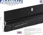 84" Black Door Sweep with Brush for Gaps up to 1" for use on Bottom of Door or Garage - Image 2