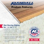 Red Oak Overlap Edging 36″ × 2″ – Overlaps 5/16"- 3/8", American-Made Floor Transition Trim – Smooth Reducer – Includes Nails – Prefinished with Light Stain and Protective Topcoat (3 FT) - Image 3