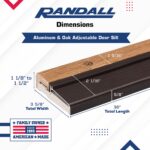 Oak & Aluminum Adjustable Threshold – 36" Brown Door Sill, 3-5/8″ Wide, Height Adjustable 1-1/8″-1-1/2″ – Heavy Gauge, Pre-Finished Red Oak, - Image 4