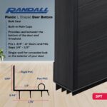 36″ L-Shaped PVC Door Bottom – Triple Vinyl Seals & Drip Cap – Fits 1-3/4″ to 2″ Doors – Fills 1/4″–1/2″ Gaps – Slotted Mounting Holes & Screws Included (Black) - Image 3