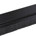 Self-Adhesive Brush Door Sweep – PVC Holder with 3/4" Black Poly Brush – Draft Stopper & Gap Seal for Doors – Easy Peel & Stick Installation – Weatherproof, Noise Reducing, Dust Blocking