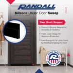 Adhesive Backed Door Draft Stopper – Silicone Under Door Sweep for Interior & Exterior Doors, Noise & Air Insulation, Self Stick Weather Stripping Door Seal, 2" W x 39" L (Black) by Randall Mfg - Image 5