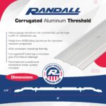 92" Long Aluminum Threshold (Silver, 8" Wide x 1/4" High) - Image 3