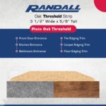 3 1/2" Wide x 5/8" High Unfinished Red Oak Threshold (6 FT Long) - Image 3