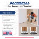 36" Mini Threshold or Door Bottom 1 1/4" Wide for 1/4"-3/8" High Gaps (Silver) - Image 4