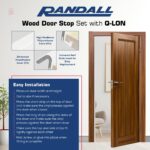 Wood Door Stop Set with White Kerf Weatherstrip (3 Piece Set) - Image 3
