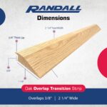 3/8" Overlap Oak Floor Molding – 2 1/4” Wide Solid Oak Transition Strip | Seamlessly Joins Uneven Floors | Natural Unfinished Wood |  – Ideal for Hardwood, Laminate & More (6 FT) - Image 3