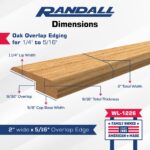 Red Oak Overlap Edging 72″ × 2″ – Overlaps 5/16"- 3/8", American-Made Floor Transition Trim – Smooth Reducer – Includes Nails – Prefinished with Light Stain and Protective Topcoat (6 FT) - Image 2