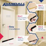 Adhesive Backed Door Draft Stopper – Silicone Under Door Sweep for Interior & Exterior Doors, Noise & Air Insulation, Self Stick Weather Stripping Door Seal, 2" W x 39" L (Black) by Randall Mfg - Image 6