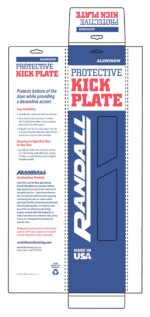 Randall Manufacturing Co., Inc | Brass Plated Kick Plate | 8” x 34” | Heavy Gauge Aluminum | Bright Gold Finish | Mounting Holes & Screws Included for Installation | Protects from Marks & Scratches - Image 5