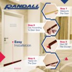 Adhesive Backed Door Draft Stopper – Silicone Under Door Sweep for Interior & Exterior Doors, Noise & Air Insulation, Self Stick Weather Stripping Door Seal, 2" W x 39" L (Brown) by Randall Mfg - Image 6
