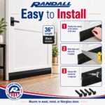 Black Aluminum & Long-Brush Door Sweep – 3 ft (36″) – Seals Gaps Up to 2″ – Pre-Drilled with Color-Matched Screws – All-USA Made Weatherseal for Doors, Garage, Exterior & Interior - Image 4