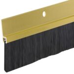Door Sweeps – Aluminum & Brush | Brush Sweeps for Gaps Up to 1 1/2” | Gold Anodized Holder with Black Brush | 3 Feet/36 Inches Long | Fill Gaps & Keep Unwanted Debris Out