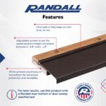 Exterior Inswing Threshold | Oak & Aluminum Adjustable Sill with Wood Base | 5 ¾” Wide | 6 Feet Long | Adjusts from 1 1/8” to 1 ½” High | Brown Aluminum | Primed Wood - Image 3