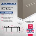 Under Door Seal – 36″ L × 1-¾″ W × ½″ H Slide-On PVC Draft Stopper, Weather-Stripping Sweep for Exterior & Interior Doors (White) - Image 3