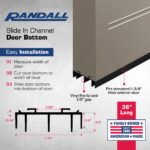 Under Door Seal – 36″ L × 1-¾″ W × ½″ H Slide-On PVC Draft Stopper, Weather-Stripping Sweep for Exterior & Interior Doors (Black) - Image 3