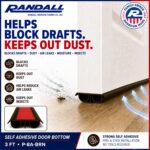 Randall Manufacturing 36" PVC Double Bubble Seal Self Adhesive Door Bottom, Stick-On Under Door Draft Stopper, Door Sweep Replacement for 1-3/4" to 2" Doors, Seals Gaps up to 1/2" (Brown) - Image 3