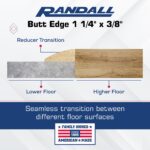 36" Red Oak Butt Edging/Reducer – 3/8" Thick x 1-1/4" Wide Prefinished with Natural Color Stain and Clear Protective Topcoat Solid Oak Transition Strip - Image 2