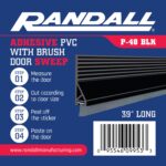 Adhesive Backed Door Draft Stopper – Self Stick PVC Brush Under Door Sweep | Noise & Air Insulation Weather Stripping Door Seal | Indoor & Outdoor Use | 2" W x 39" L (Black) - Image 6