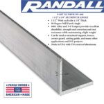 Randall Manufacturing Aluminum Angle, 1 1/2" Wide x 1/16" Thick, 6063 Alloy T-6 Temper, 2 FT Long, Silver, Industrial Grade, Angle - Image 2