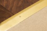 3 FT Hammered Satin Gold Transition Strip – 1.5” Wide Floor Reducer with Countersunk Screw Holes | Aluminum Threshold Trim for Floor Height Changes | Durable Anodized Finish | - Image 2