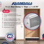 Heavy Duty Brush Door Sweep | Aluminum Holder with 3" Extra-Long Polypropylene Bristles | Weather Stripping Door Bottom Seal for Large Gaps – Exterior & Interior Doors (Clear Anodized, 48") - Image 2