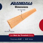 3 1/2" Wide x 5/8" High Pre-Finished Oak Half Threshold, 36" Long Solid Red Oak Butt Up Floor Transition Strip, Wood Reducer Door Threshold for Uneven Floor Heights, - Image 3