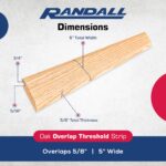 Red Oak Overlap Threshold 5" Wide x 5/8" Thick with 5/16" Overlap (72 3/4" Long) - Image 3