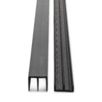 Randall Manufacturing 1/4" Plastic Sliding Door Track (Black, 4 FT Long)