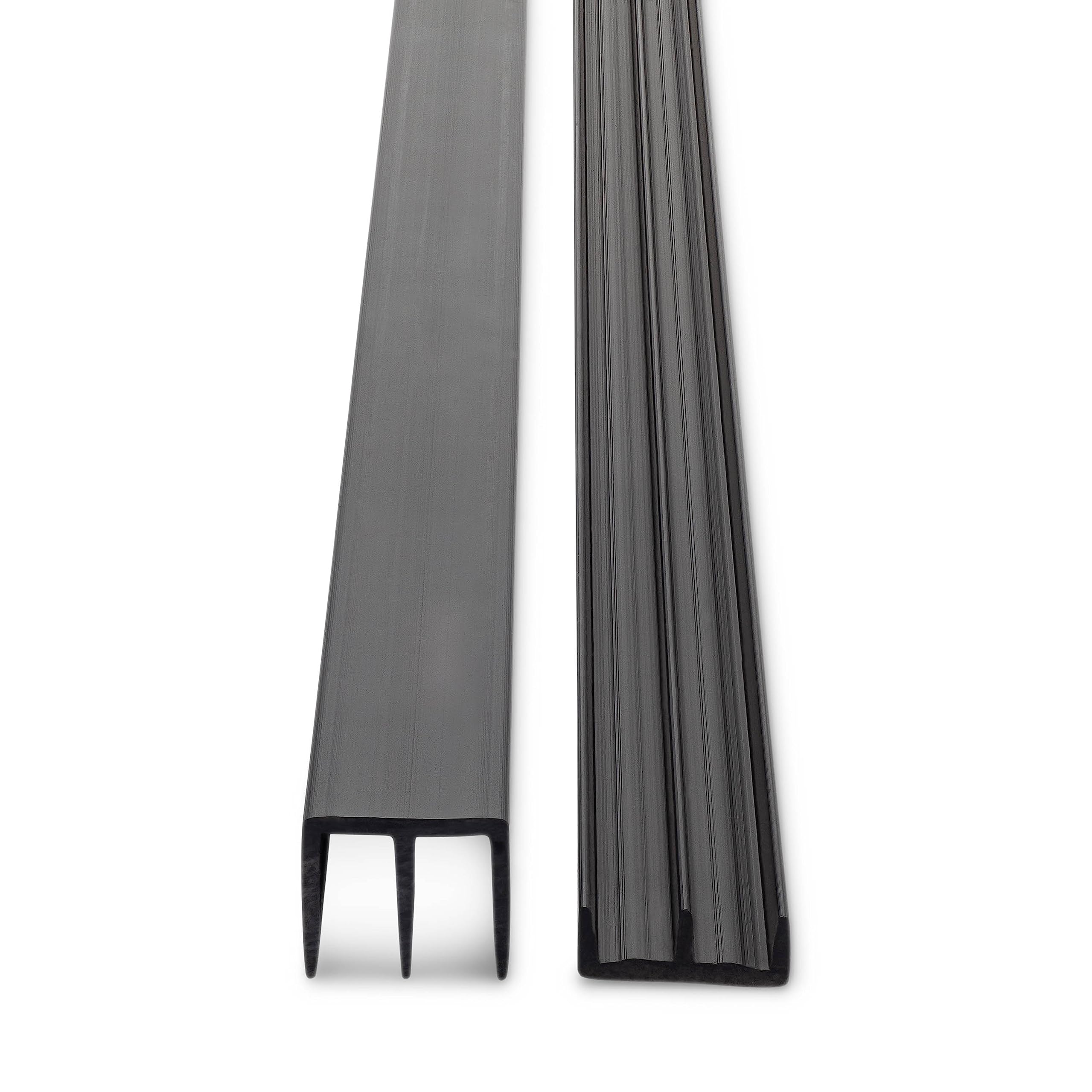 Version 1.0.0 Randall Manufacturing 1/4" Plastic Sliding Door Track (Black, 4 FT Long) - Image 1