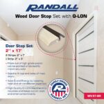 Streamline Pattern Wood Door Stop Set, with Brown Q-LON Weatherstrip 2-7 FT (84") Pieces and 1-3 FT (37") Piece - Image 2