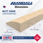 36" Red Oak Butt Edging/Reducer – 3/8" Thick x 1-1/4" Wide Unfinished Solid Oak Transition Strip with Installation Holes – Flooring Trim for Hardwood, Laminate & Engineered Floors - Image 3