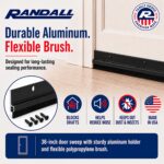 Randall Manufacturing Co., Inc | Door Sweeps – Aluminum & Brush | Brush Sweeps for Gaps Up to 1” | Black Holder | 3 Feet | Fill Gaps & Keep Unwanted Debris Out - Image 3