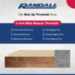5" Wide X 5/8" High Pre-Finished Oak Butt Up Reducer Threshold (3 FT) - Image 3