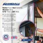 Sponge Rubber Tape - Self Adhesive Weatherstrip 10 FT Long (5/16" Thick x 3/8" Wide) - Image 2