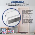 Door Sweep – Aluminum & Brush | Brush Sweeps for Gaps Up to 1” | Aluminum Trim with Black Brush | 4 Feet | 3/4" Brush | Fill Gaps & Keep Unwanted Debris Out (48" Long) - Image 2